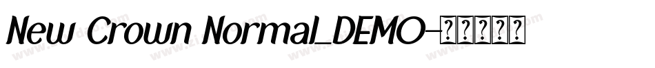 New Crown Normal_DEMO字体转换